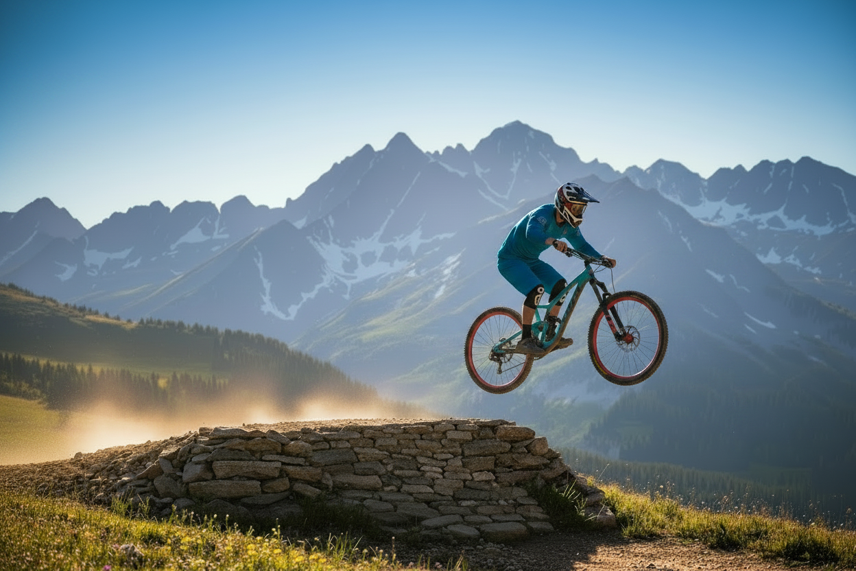 Mountain Biker - Front Wheel Up