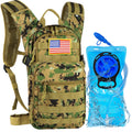 Camo Hydration Backpack with 2L Water Bladder - Tactical Molle