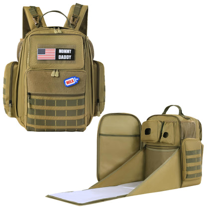 Tactical Baby Diaper Bag Backpack Multifunctional Diaper Bag with Diaper Changing Station