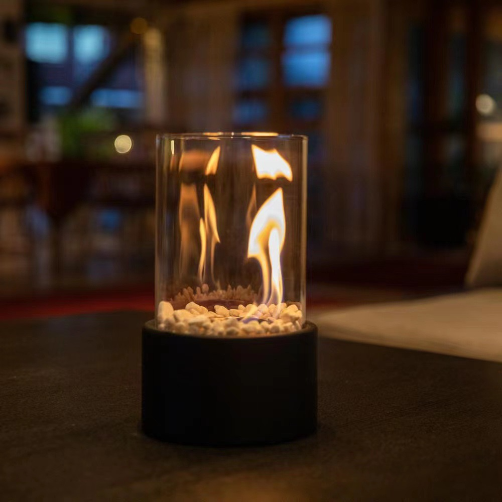 Glass Fire Lamp - Indoor & Outdoor