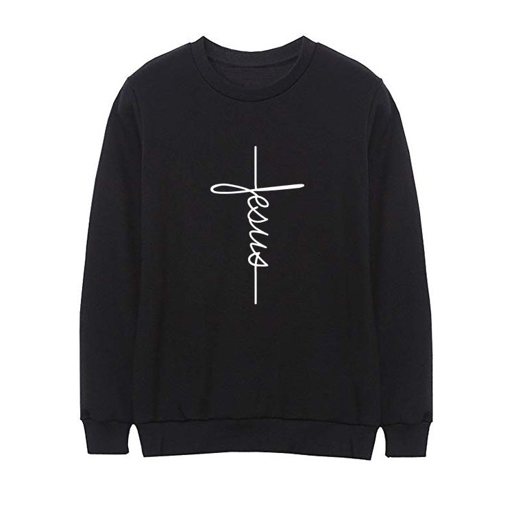 Jesus Letter Graphic - Pullover Hoodie
