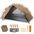 Backpacking Tent - 2 Person - Double Layers Waterproof Ultralight Tent Compact - Double Door
