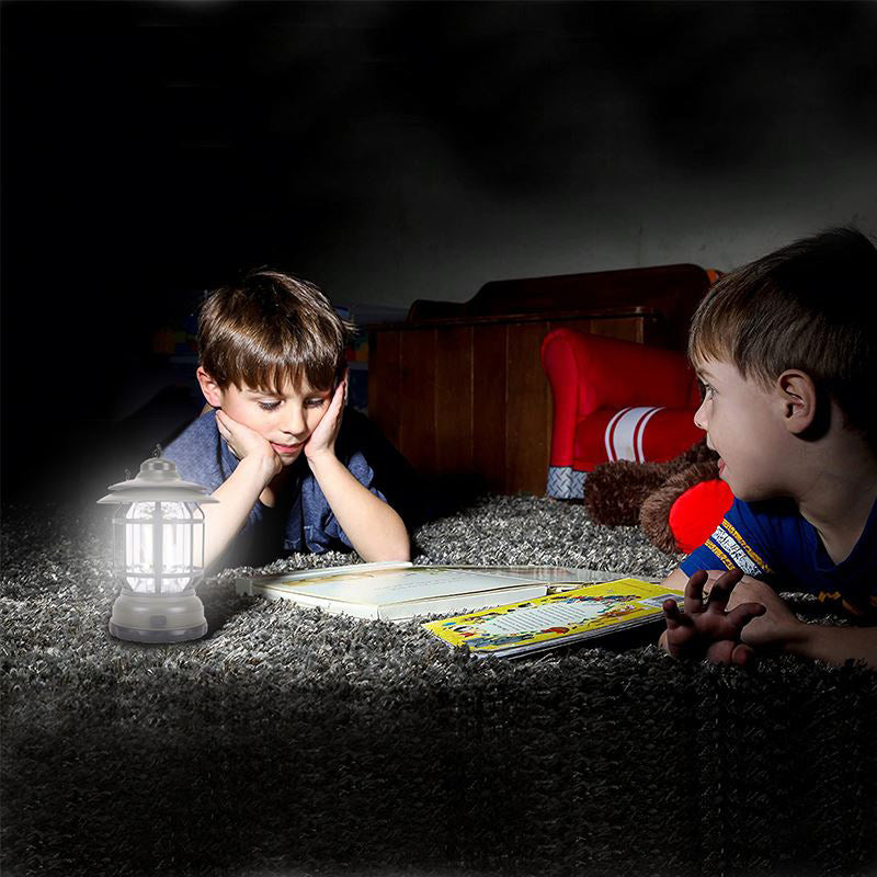 Retro Portable LED Camping Light with Dimming Capability