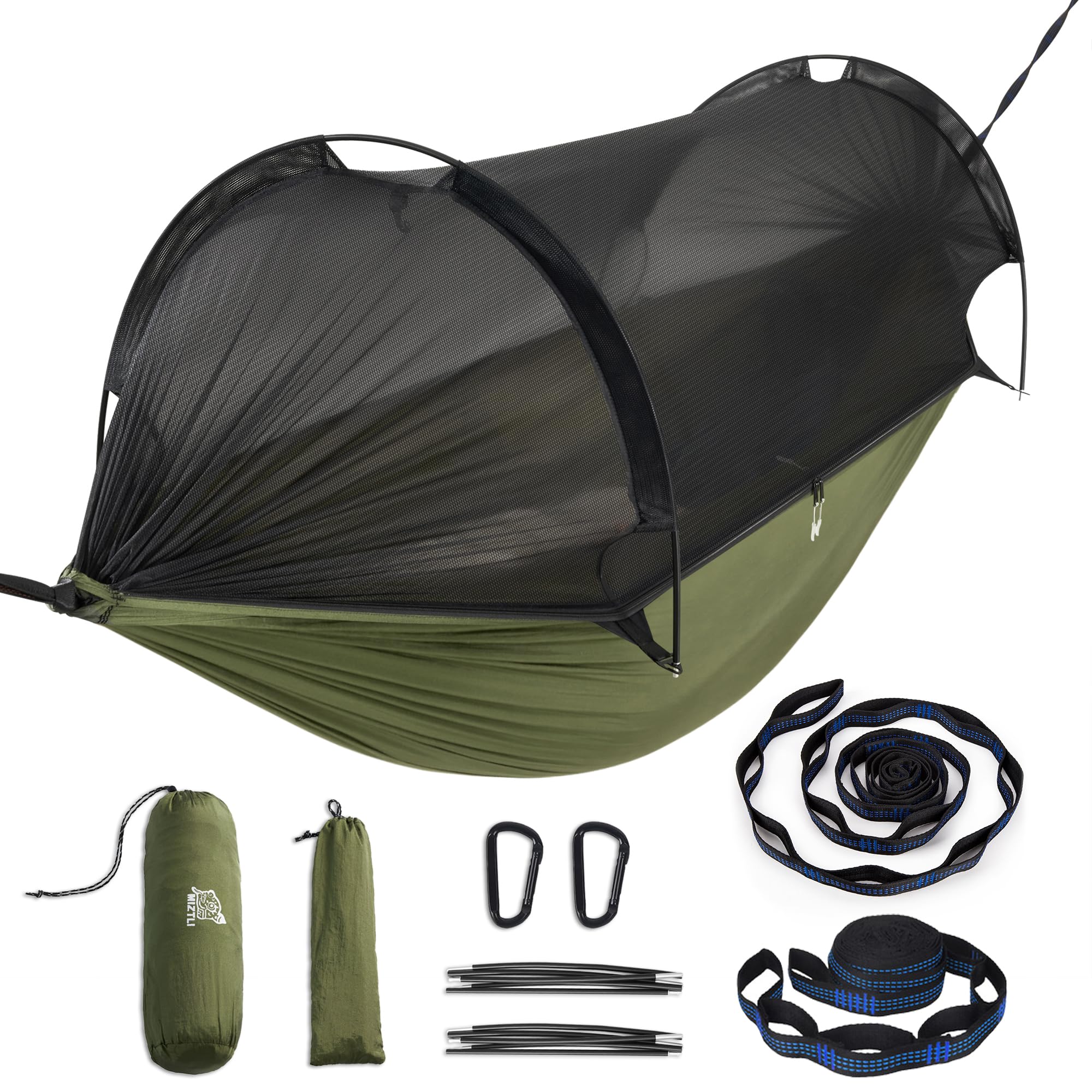 Miztli Camping Hammock - Hammock with Net & Tree Straps