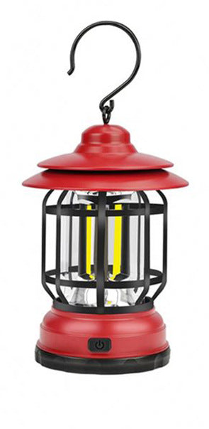 Retro Portable LED Camping Light with Dimming Capability
