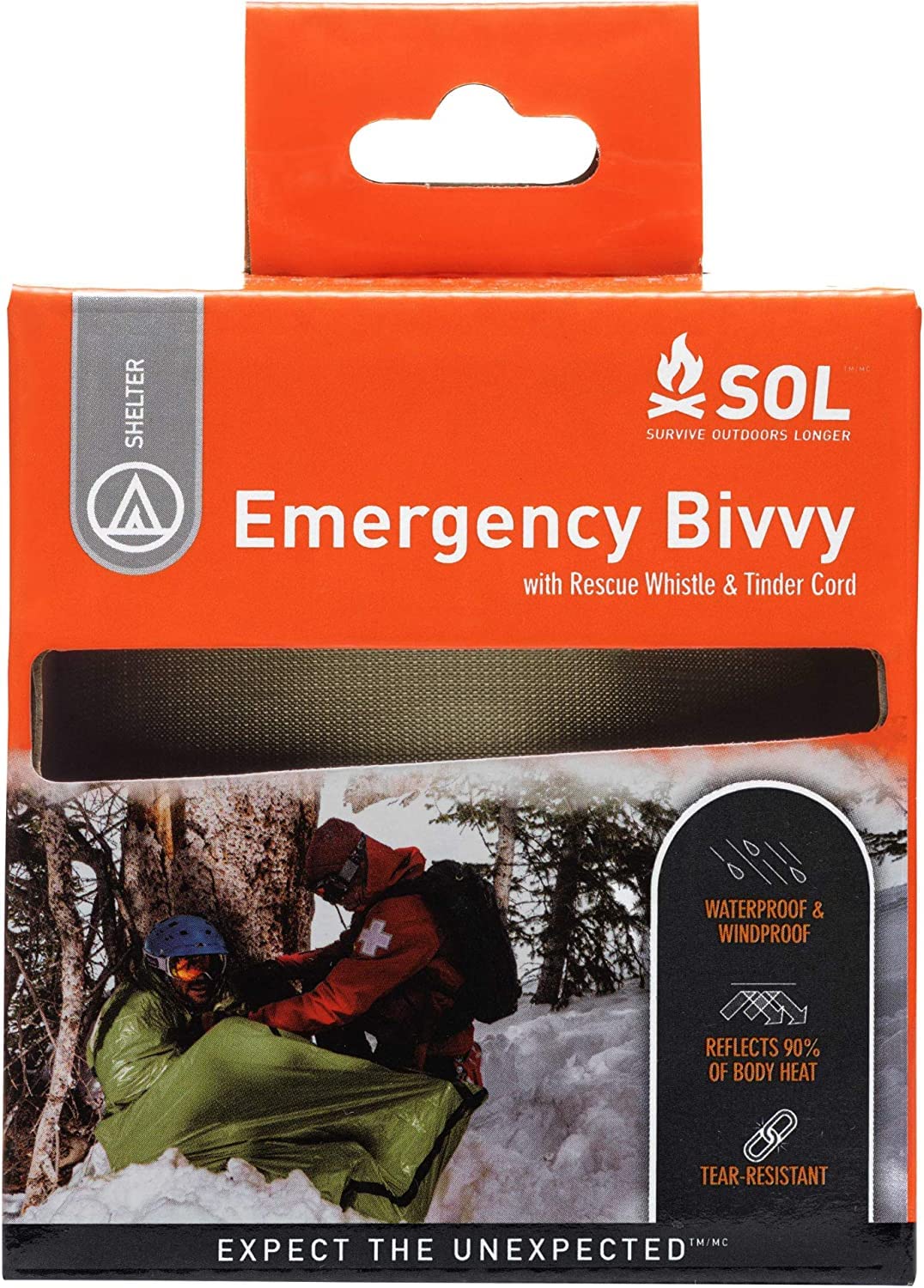 Emergency Bivvy - Comes with Survival Whistle & Tinder Paracord Drawstring