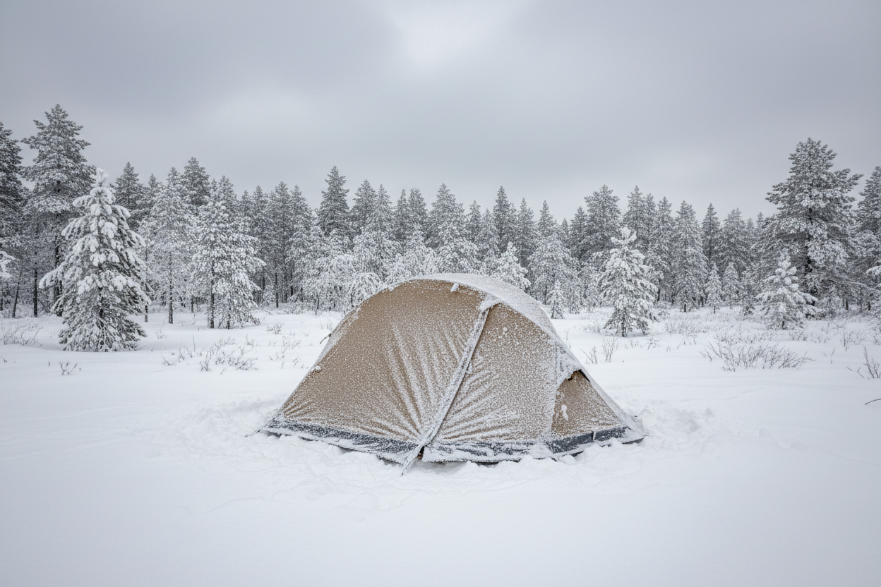 Single Person Tent in Cold Climate